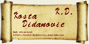 Kosta Didanović vizit kartica